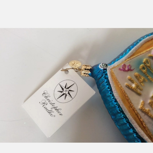 Christopher Radko Father's Day Ornament 5" Blown Glass - Picture 3 of 6